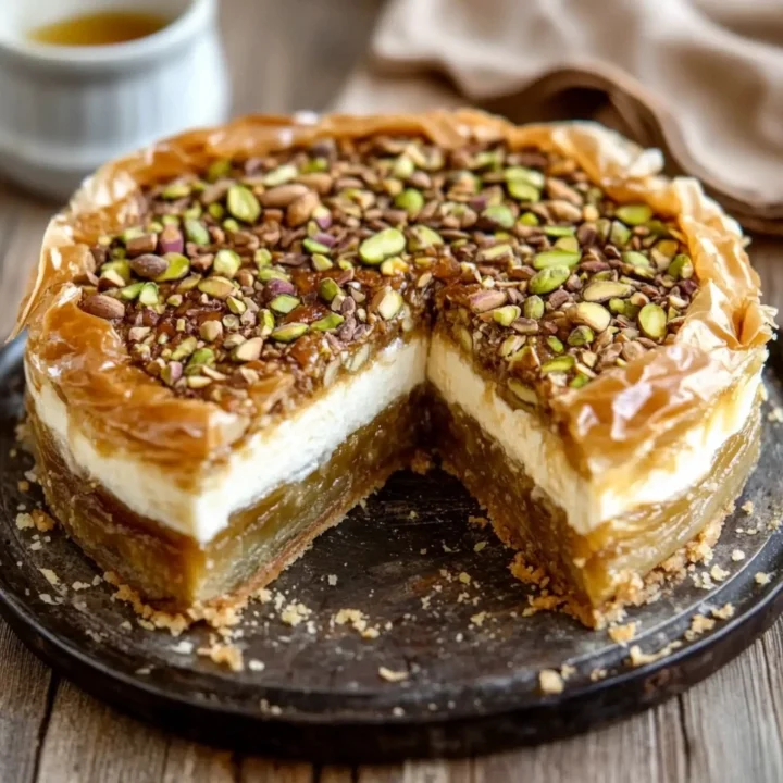 Baklava Pistachio Cheesecake Dessert Recipe
