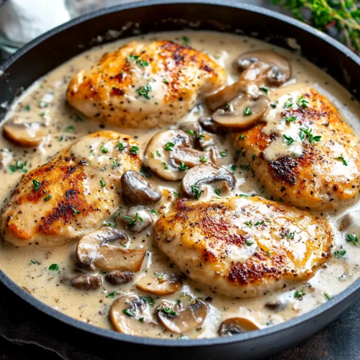 Creamy Mushroom Asiago Chicken Recipe