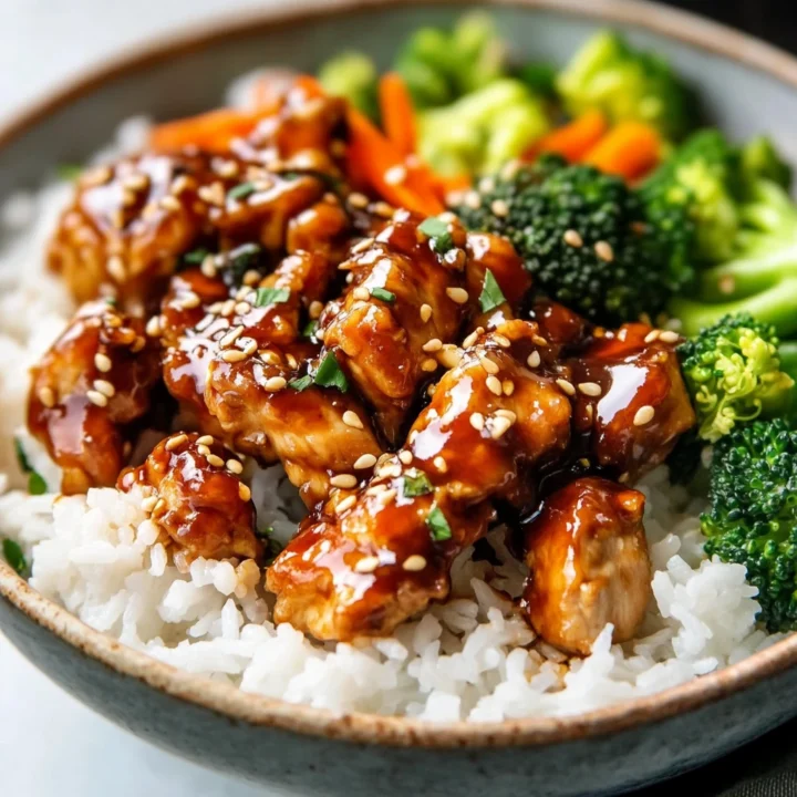 Sticky Chicken Rice Bowl Recipe
