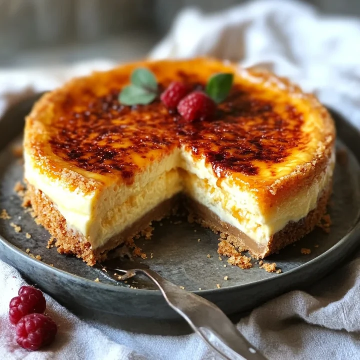 Classic Crème Brûlée Cheesecake Dessert