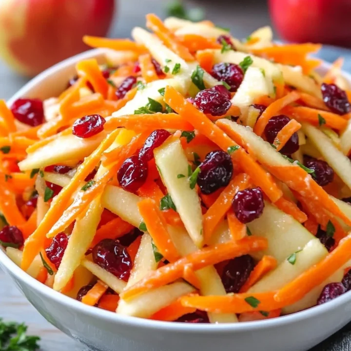 Fresh Apple Cranberry Carrot Salad