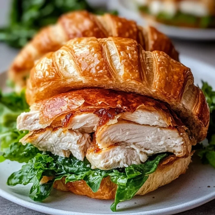Chicken Caesar Croissant Sandwich Delight