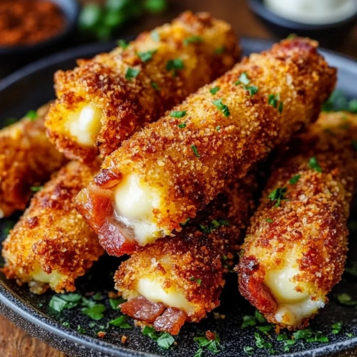 Spicy Nashville Bacon Mozzarella Sticks