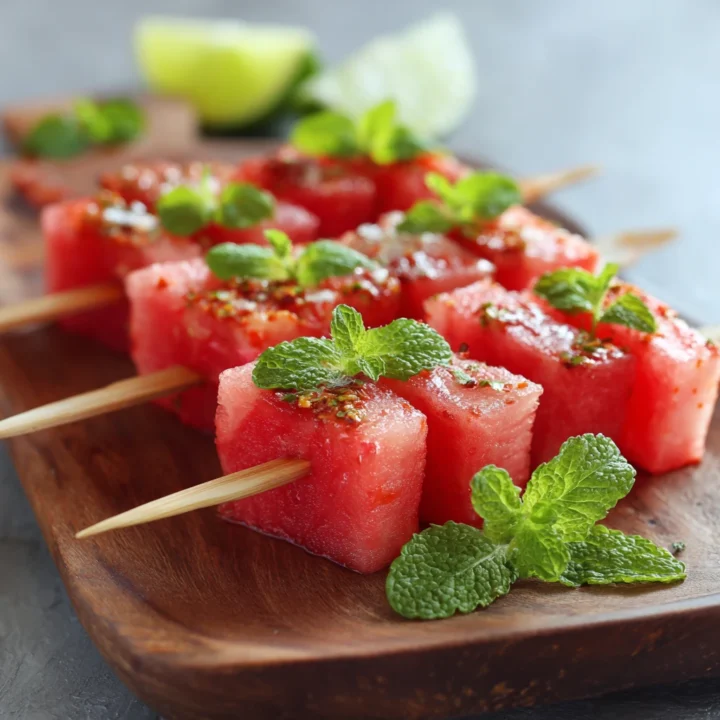 Watermelon Tajin Fruit Skewers Recipe