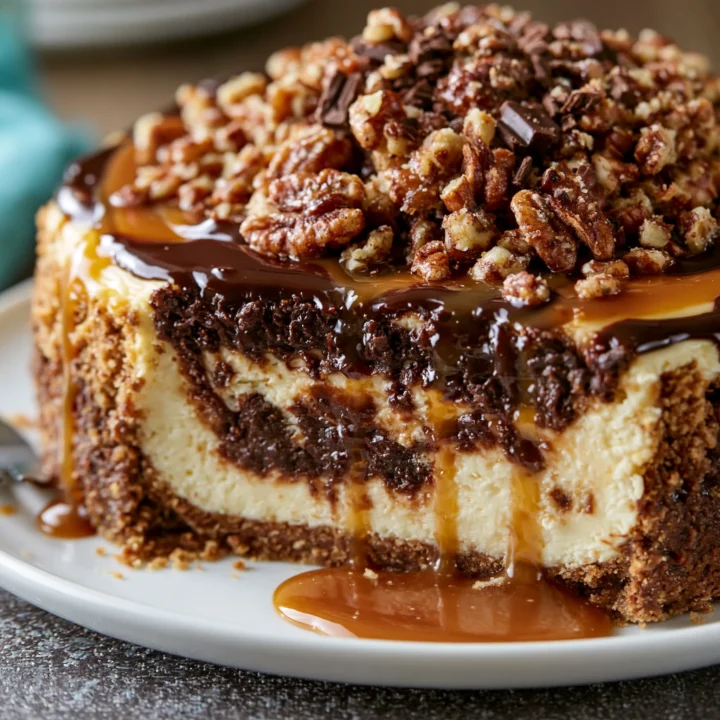 Decadent Turtle Fudge Cheesecake Delight