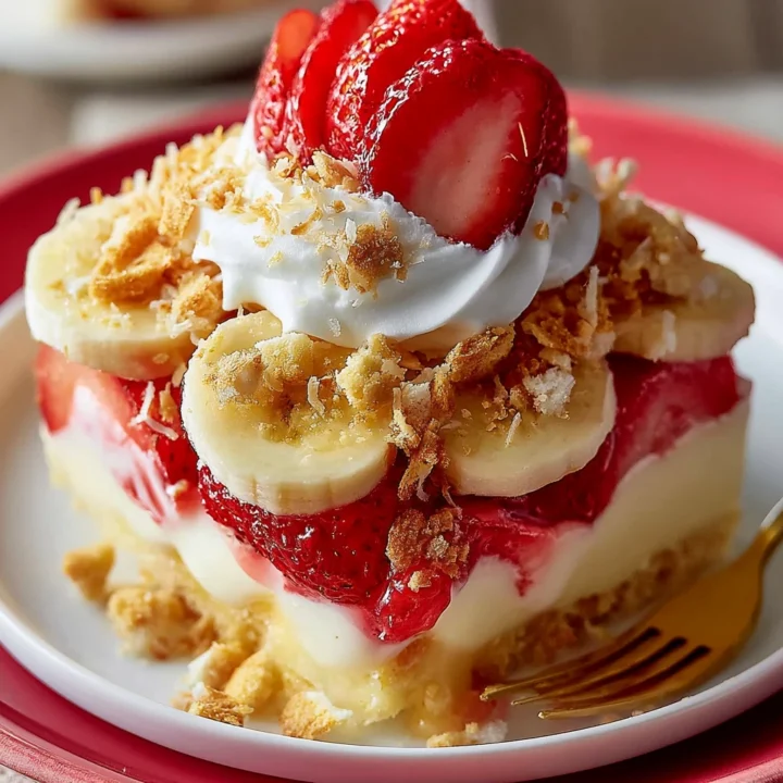 Strawberry Crunch Banana Pudding
