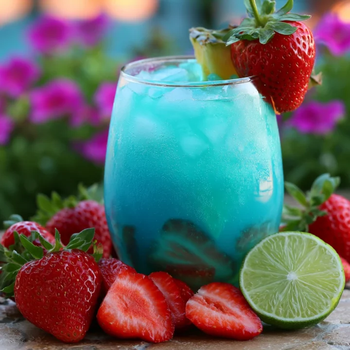 Strawberry Blue Hawaiian Cocktail Recipe