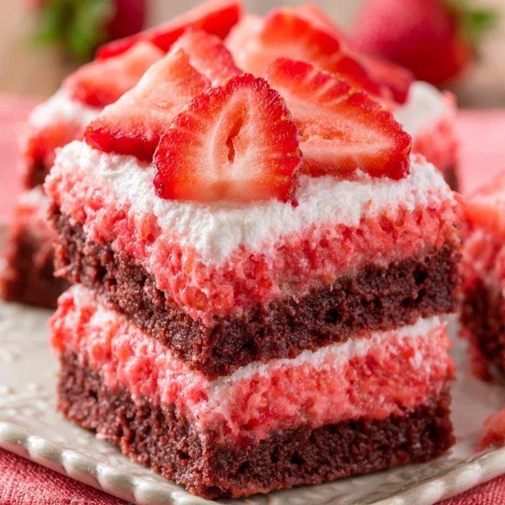 Strawberry Shortcake Brownies Recipe