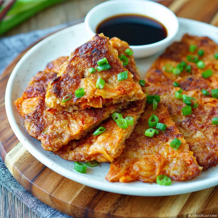 Flavorful Crunchy Kimchi Pork Pancakes
